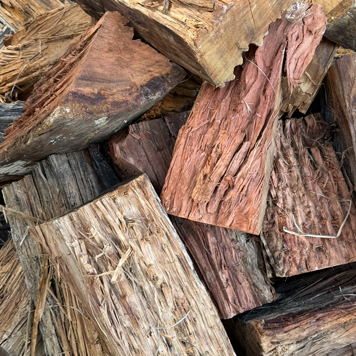 Fresh wood chips produced from professional on-site chipping